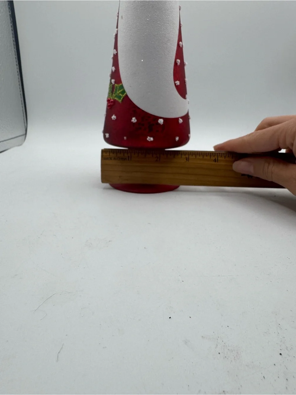 Pier 1 Glass Santa Light-Up LED with Timer 12